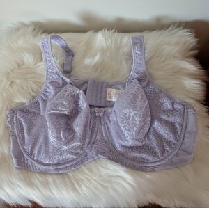 Breezies Purple Lace Underwire Bra Size 46D  A260366
